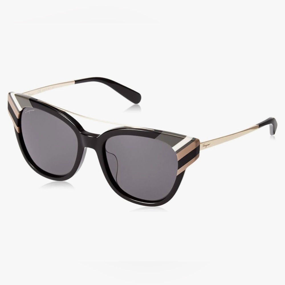 NEW Salvatore Ferragamo Semi Black Cat Eye Sunglasses SF882SA with Box